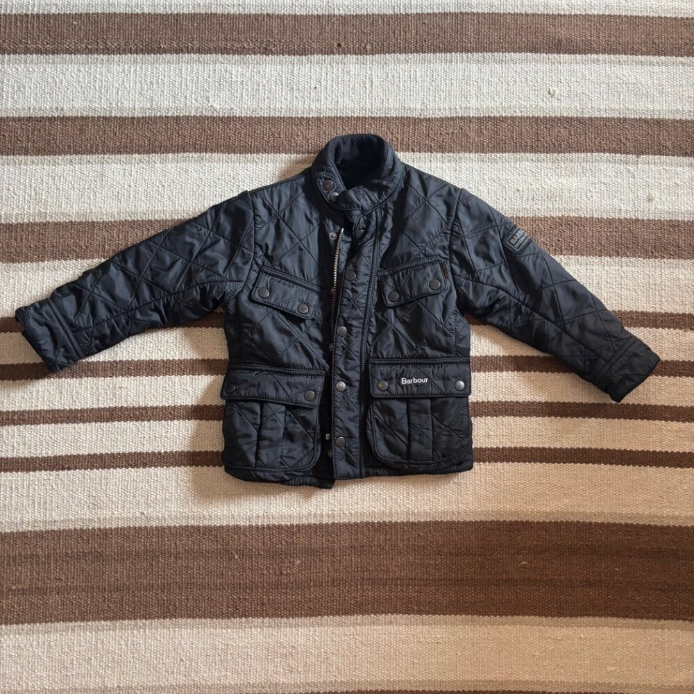 Barbour International Classic Black Quilted Jacket Size XXS / 2T-3T